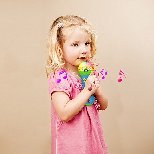 Happkid Baby Microphone My First Microphone with Colorful Light and Sound, Musical Toys for Toddler