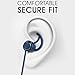 GEVO Steven Secure-fit in-Ear Headphones with Volume Control,Noise Cancelling hot Wired Earbuds, Secure Fit for iPhone and Andriod Devices - Blue