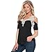 HOT SALE Goddessvan Women Summer V Neck Lace Top Short Sleeve Blouse Ladies Casual Tops T-Shirt