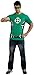 Rubie's mens Dc Comics Men's Green Lantern T-shirt With Eye Mask and Ring Party Supplies, Green, Medium US