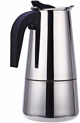 High Quality Stainless Steel Coffee Maker Pot Mocha Coffee Maker Pot Latte Coffee Pot Coffee Machine (450ml)