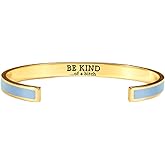 LIU JUN Be Kind of A Bitch Color Bangle, Ispirational Friendship Bracelet for Women, Stackable Stainless Cuff Bangle, Friendship Bracelet, Jewelry Gifts for Women