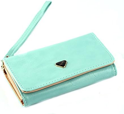 LBS Quality Fashion Korean Style Multi-function Plug-in Wallet Purse Handbag (MM - Medium Aquamarine)