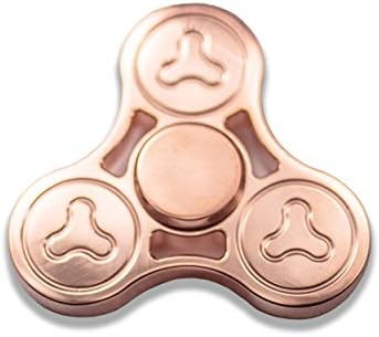 Copper Hand Spinner Toy - Fidget Focus Toy with Never-Ending Spin - Made from Highest Quality Bearings + Injection Moulding - Relieve Your ADHD and Stress at Work
