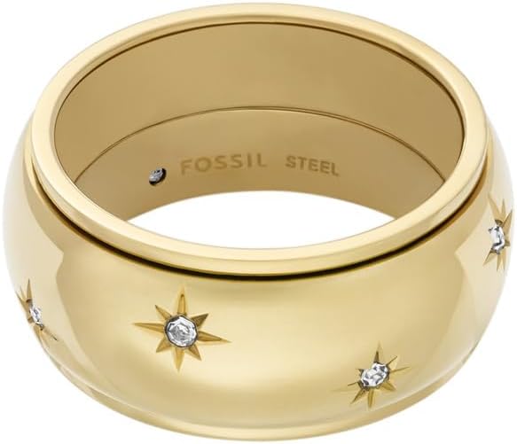Anelli a fascia da donna in acciaio inossidabile, Oro polveroso, 6