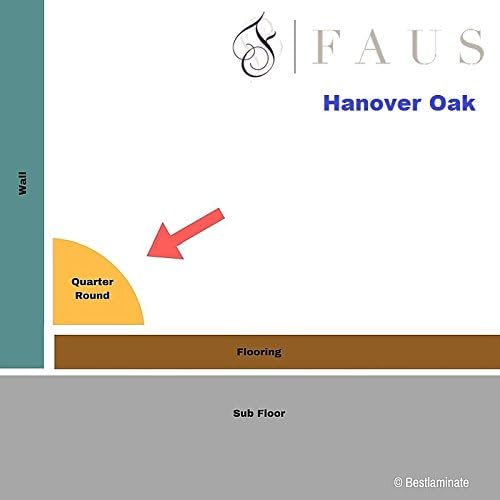 Oak Quarter Round Molding 94-1/16" x 3/4"' Hanover Oak (Pack of 10) - Floor Base Molding for Wood, Laminate, Wpc, Lvt and Vinyl