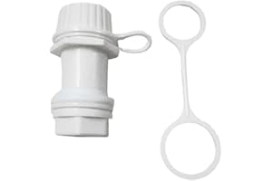 SundiooK Threaded Drain Assembly for Igloo 50-165 QT Coolers, Leak-Proof with Tethered Cap, Includes Gasket and Nut, White 1 