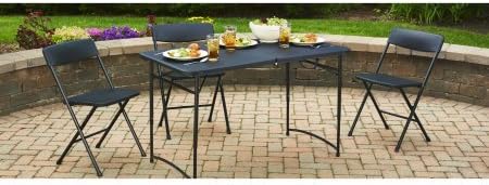 Cosco 8 Foot Centerfold Folding Table Black Walmart Com Walmart Com