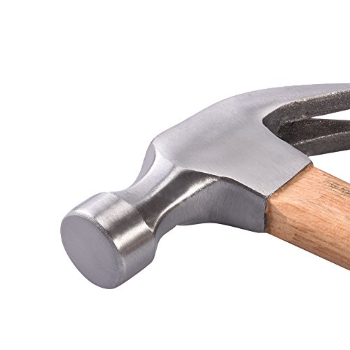 TOOLTOO 12.6" Claw Hammer - 20 oz Wood Handle Steel Hammer for Dad, Christmas, Birthday, Father's Day - Thumbnail 2