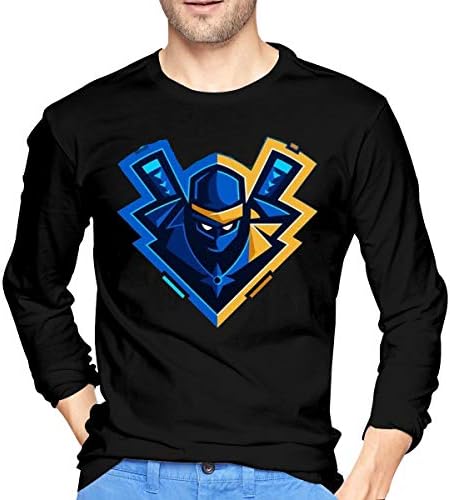 Eshanqulon Ninja YouTube Game Logo for Men's Fashion Long T-Shirt