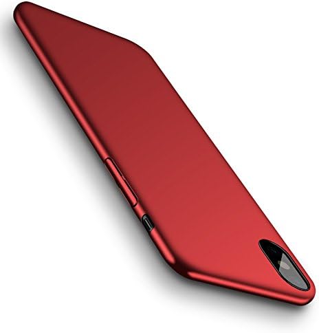 iPhone X Case, YCGRE Slim Fit Hard Case with Soft Microfiber Cloth Lining Cushion Resistant Protective Cover Case for Apple 5.8" iPhone 10 -Lucky Red