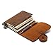 Leather Pocket Notebook - Small Refillable Travelers Journal for Men and Women, Handmade Passport Size Notebook, Diary or Sketchbook for Traveling - Ideal for Writing & Daily Planner 5.4x4.3