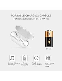 Verdaderos auriculares inalámbricos Auriculares Bluetooth Auriculares inalámbricos   Bluetooth 5.0 Mini en el oído TWS Auriculares con estuche de carga, auriculares con cancelación de ruido, auriculares con micrófono para llamadas manos libres
