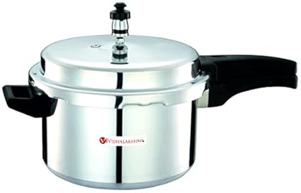 Vijaylakshmi Outer Lid Aluminium Pressure Cooker, 10 Ltr, Silver