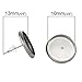PEPPERLONELY Brand 15 Pair Stainless Steel Stud Earring Cabochon Setting Post Cup (Fit 10mm Dome) with Stoppers 13x12mm