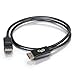 C2G Legrand DisplayPort 1.2, Male to Male Displayport Cable, Black Display Port Cable, 6 Foot Digital Display Cable, Displayport 8k UHD, 1 Count, C2G 54401