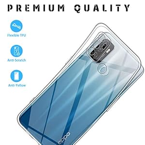 ELYCO Cover per Oppo A53s, Anti-Caduta TPU Silicone Caso, Trasparente Protettiva Case Assorbimento degli Urti, Custodia… - immagine 3