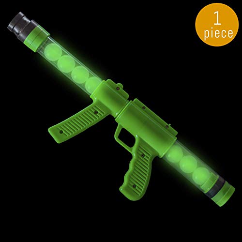 Lumistick 19 Inch Power Popper Foam Bullet Blaster Gun | Atomic Pump Dark Moon Shooter Balls Pistol | Ultra Bright Glowing Bullet Toy Handgun (1 Gun)