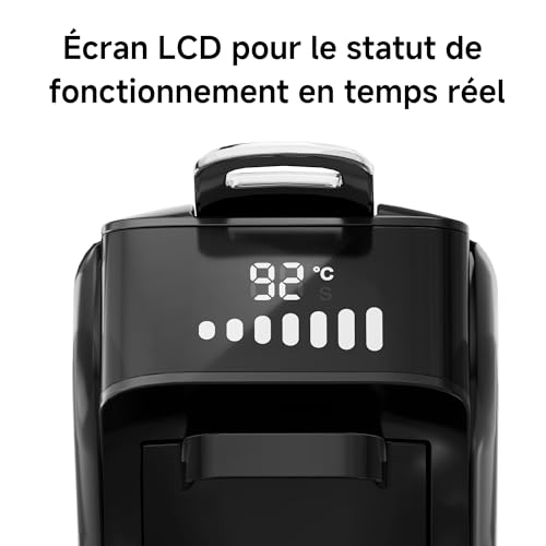 HIBREW H1B 6-in-1 Capsule Coffee Machine, 20 Bar Espresso Compatible with Ns*/DG*/Es*/Kcup*/Ground Coffee, Single Button Hot and Cold Brew, Adjustable Temperature and Quantity (Black)