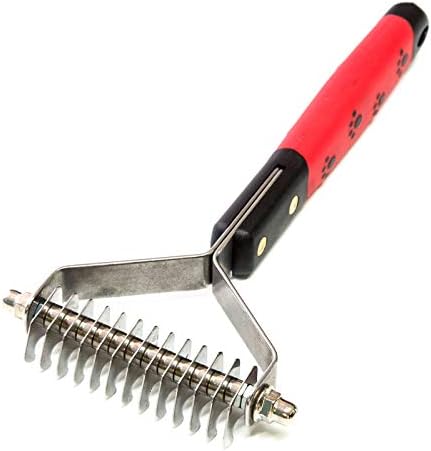 Paw Brothers Stainless Steel Blade Coarse Double Wide Coat Rakke for Professional Groomers