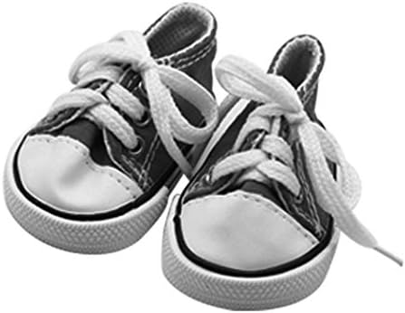 Idomeo 18'' Unisex Baby Casual Soft Solid Front Lace-up Cloth Shoes Sneakers