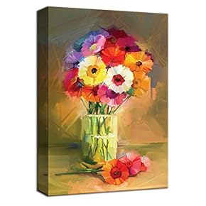 Beautiful Flowers Red Yellow Pink White Painting Artwork for Framed