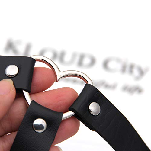 KLOUD City Sexy Heart Leg Garter Belt Anti-Slip Clips Elastic Punk Harness