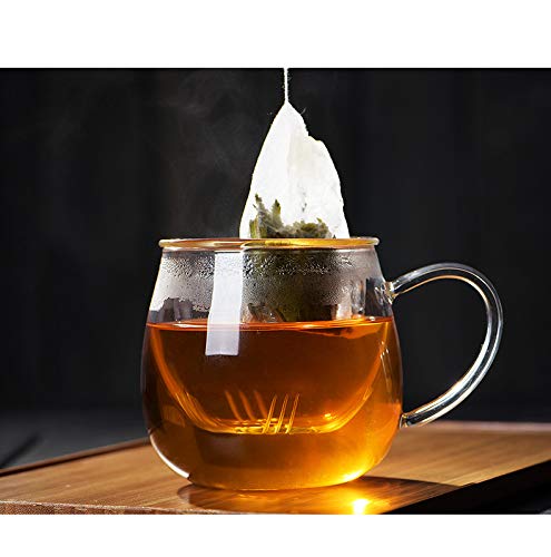 WarmCrystal, Tea and Coffee Filter Bags, Disposable Tea Infuser with Drawstring for Loose Leaf Tea, Safe & Natural Material 100 pack (2.76 3.54)