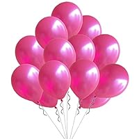 Elecrainbow 100 Pack 12 Inch 3.2 g/pc Thicken Round Pearlescent Latex Party Balloons for Party Decorations, Rose Red