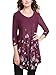 BAISHENGGT Women's Sleeveless Printed Flare Tunic Top XX-Large Purple Floral
