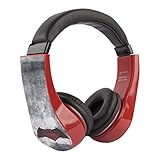 Sakar 021331181572 Batman Kid Safe Over the Ear Headphone w/ Volume Limiter, Silver and red