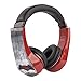 Sakar 021331181572 Batman Kid Safe Over the Ear Headphone w/ Volume Limiter, Silver and red