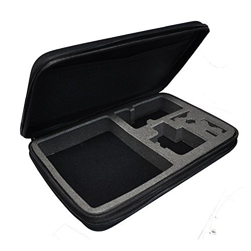 Glorich Large Size EVA Collection box case bag Protective Shell Box for GoPro Hero 4/3+/3/2/1, Black Waterproof
