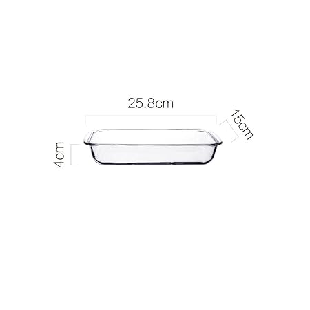 KMNKN Cristal Transparente Templado Hornear Pan Plato ...