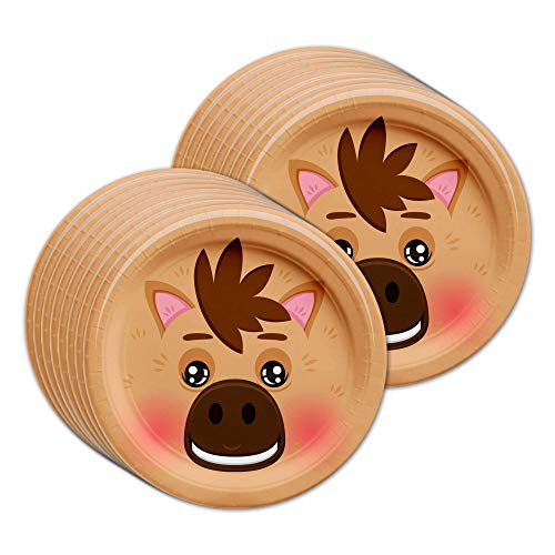 Horse Birthday Party Supplies Set Plates Napkins Cups Tableware Kit for 16