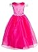 Okidokiyo Little Girls Princess Aurora Costume Halloween Party Dress Up (Pink, 4-5 Years)