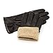 Harssidanzar Leather Gloves for Men,Winter Sheepskin Driving Gloves Cashmere Lined