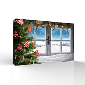 Canvas Wall Art Merry Christmas Pictures Home Wall Decorations for Bedroom Living Room Paintings Canvas Prints Framed - 12x18 inches