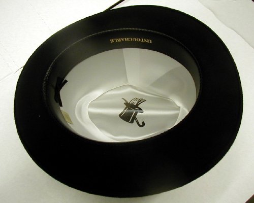 New Mens 100% Wool Black Untouchable Style Fedora Homburg Hat