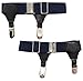JAIFEI High-End Sock Garters- Premium 2-Pack Double Sturdy Clip Sock Suspenders For Cotton & Silk Socks (Navy)
