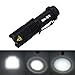 NIANPU 5 Pack Mini Zoomable Cree 7W 350LM Q5 Tactical Flashlight Torch Lamp Light with 3 Mode Adjustable Brightness Power by AA/14500 (BLACK)