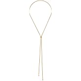 MIJENITI Gold Silver Necklace for Women Y Chain Adjustable Gold Long Necklaces Fashion Dainty Jewelry