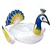 XinoSports Deluxe Inflatable Pool Float, Lounger Giant Peacock Raft with 2 Sturdy Handles, Incredible Fun for The Whole Family! Floatie for Pools, Lakes or The Beach