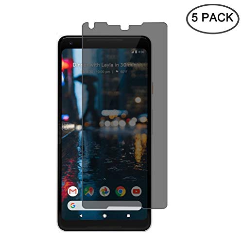 EVERMARKET Premium Privacy Anti-spy, Anti-Fingerprint, Anti-Scratch Full Screen Coverage Soft TPU (NOT Glass) Screen Protector for Google Pixel 2 XL (5 Pack)