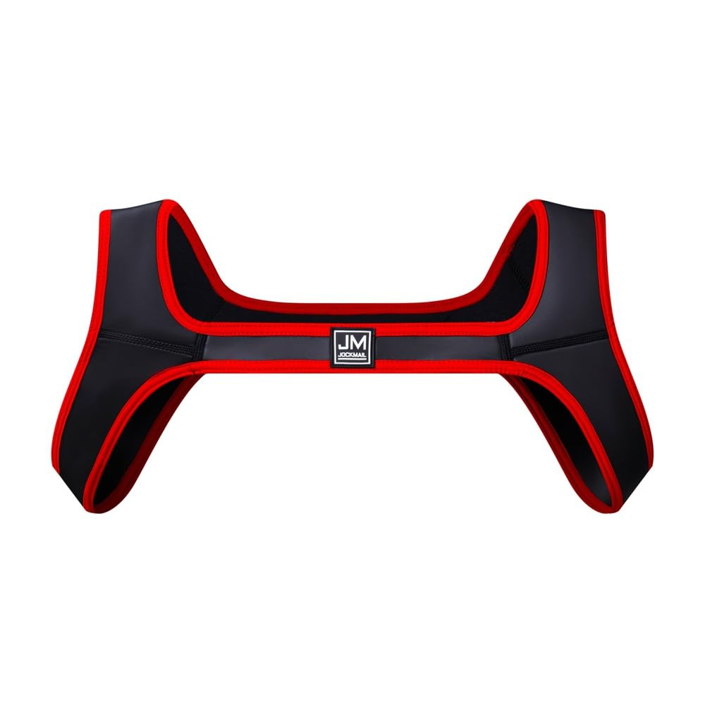 Photo 1 of JOCKMAIL Men's Harness Belt Elastic Shoulder Strap Mens Neoprene Harness Mens Crop Top Chest Muscle Harness (US, Alpha, Large, X-Large, Regular, Regular, Red)