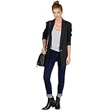 JZOEOEU Women's Junior Long Sleeve Office Blazers One Button Jacket Slim Suits