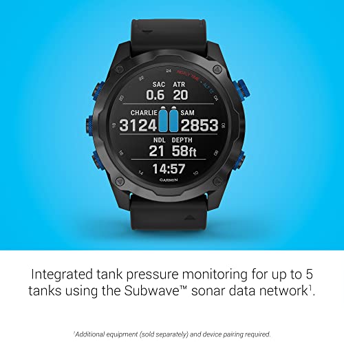Garmin Descent Mk2i/Descent T1 Bundle, SmallerSized WatchStyle Dive