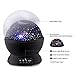 Night Light Kids Lamp, Romantic Rotating Sky Moon & Cosmos Cover Projector Night Lighting for Children Adults Bedroom, Mood/Decorative Light, Baby Nursery Light, Living Room Gift (Black)