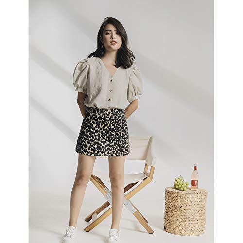 ryandrew Skort (Leopard Print, M)