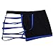 YiZYiF Men's Hollowed Straps One Side Mesh Boxer Briefs Underwear (Blue)